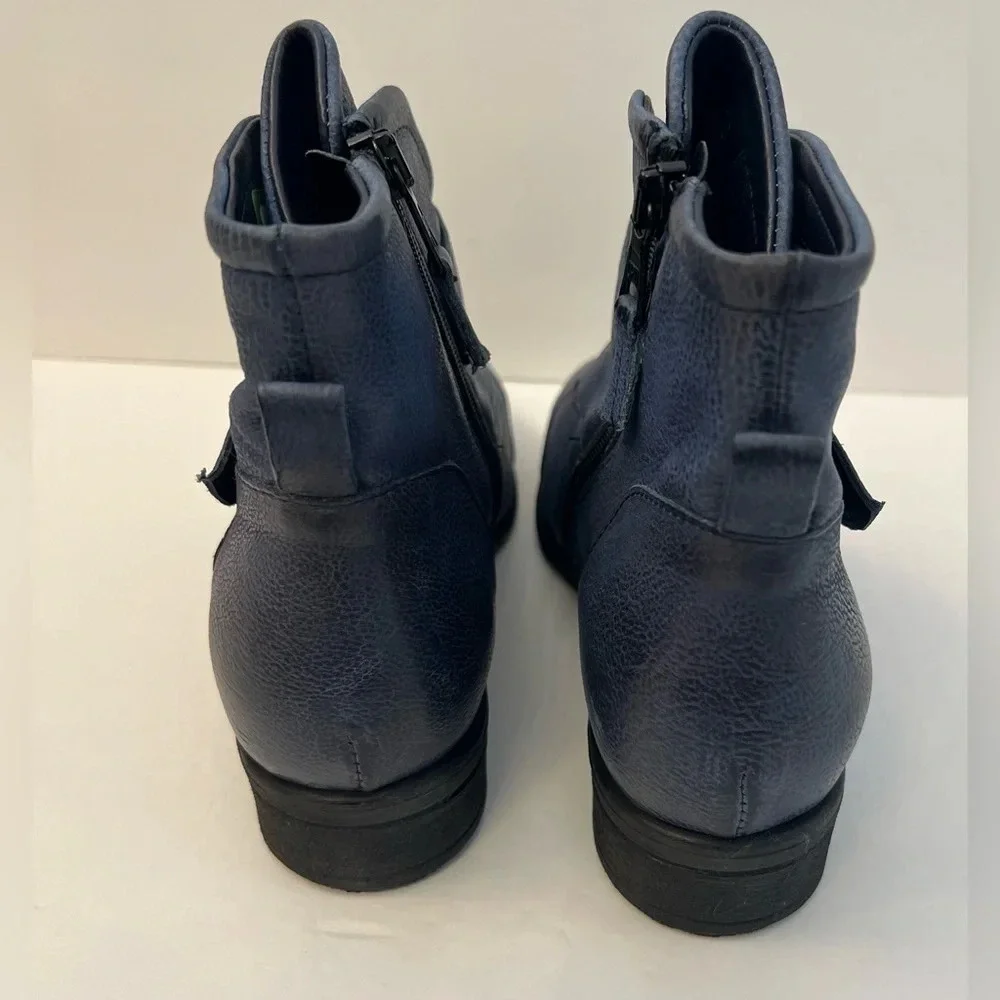 Miz Mooz Siggy Ankle Boots Blue Size 36 Wide